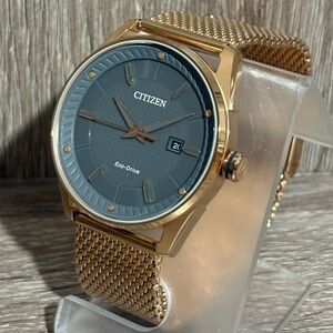 Gray Citizen Eco Drive Stainless Steel Gold Men’s Watch